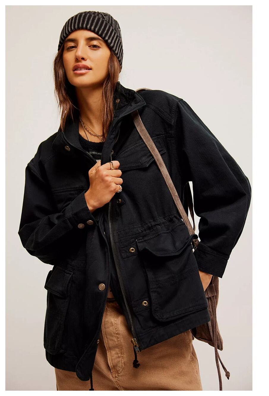 NEW Free People Arya Cotton Twill Utility Jacket Size Medium